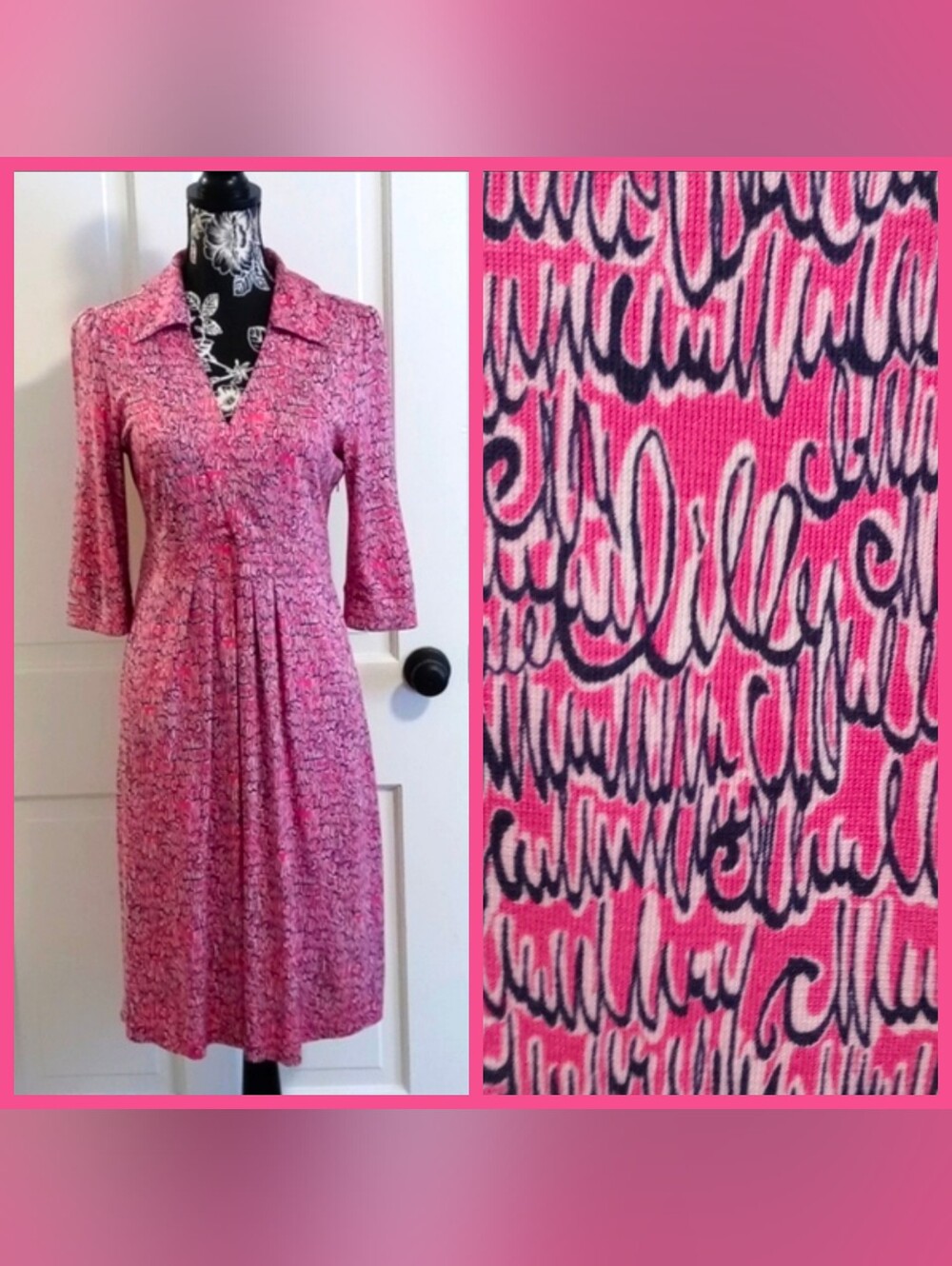 💖RARE Lilly Pulitzer💖 - Silk "Lilly" Print Dress